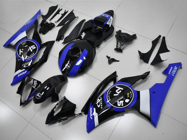 Blau Schwarz 08-16 Yamaha YZF R6 Motorrad Verkleidung & Plastik