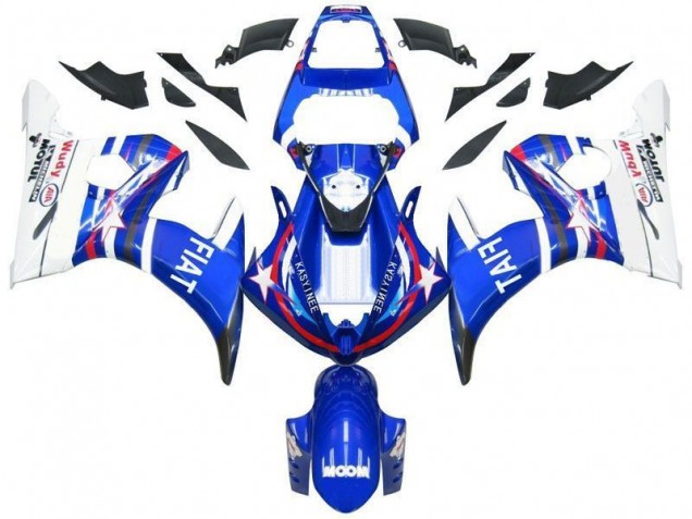 Blau Star Fiat 03-05 Yamaha YZF R6 Motorrad Verkleidung