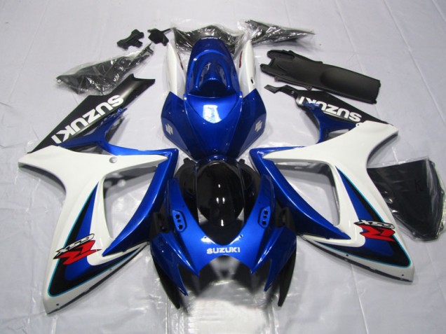 Blau Weiß 06-07 Suzuki GSXR 600 Motorrad Verkleidung