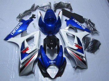 Blau Weiß 07-08 Suzuki GSXR 1000 Motorrad Verkleidung & Plastik