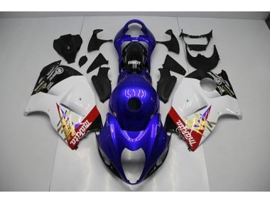 Blau Weiß 96-07 Suzuki GSXR 1300 Hayabusa Motorrad Verkleidungen