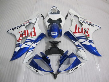 Blau Weiß Fiat 06-07 Yamaha YZF R6 Motorrad Verkleidung