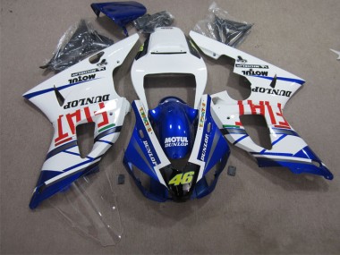 Blau Weiß Motul Dunlop 46 09-11 Yamaha YZF R1 Motorrad Verkleidung