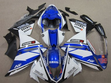 Blau Weiß Pizzoli 12-14 Yamaha YZF R1 Motorrad Verkleidung