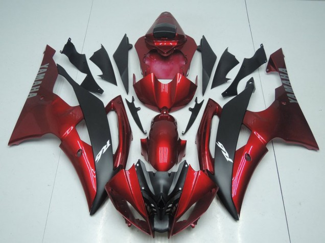 CUndy Rot und Schwarz 08-16 Yamaha YZF R6 Motorrad Verkleidung