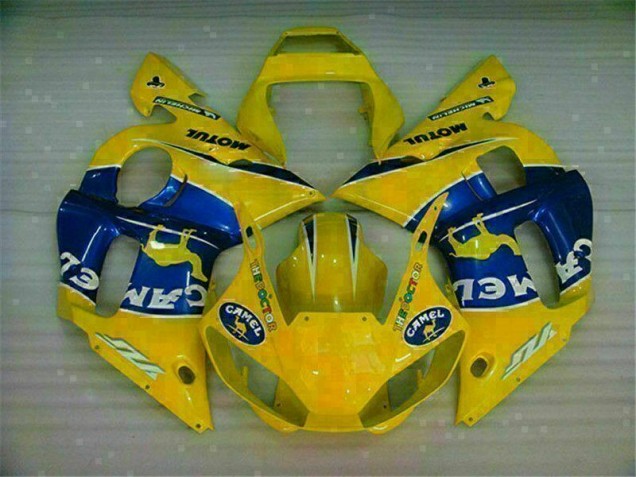 Gelb Blau 98-02 Yamaha YZF R6 Motorrad Vollverkleidung