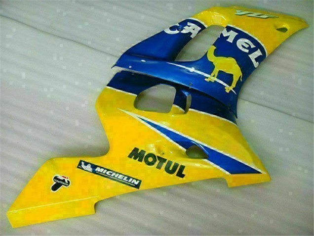 Gelb Blau 98-02 Yamaha YZF R6 Motorrad Vollverkleidung