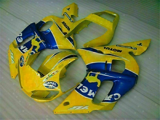 Gelb Blau 98-02 Yamaha YZF R6 Motorrad Vollverkleidung