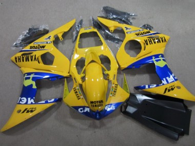 Gelb Motul 03-05 Yamaha YZF R6 Motorrad Verkleidung