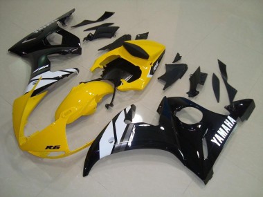 Gelb Schwarz 03-05 Yamaha YZF R6 Motorrad Verkleidung