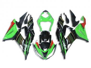 Grün Schwarz 13-18 Kawasaki ZX6R Motorrad Verkleidung