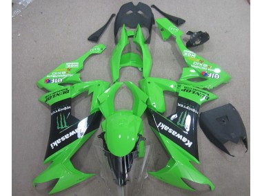 Grün Schwarz Monster 08-10 Kawasaki ZX10R Motorrad Verkleidung