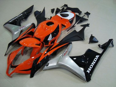 Orange Silber Schwarz 07-08 Honda CBR600RR Motorrad Verkleidung