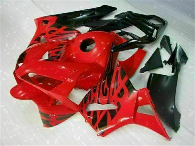 Rot Schwarz 03-04 Honda CBR600RR Motorrad Vollverkleidung & Plastik