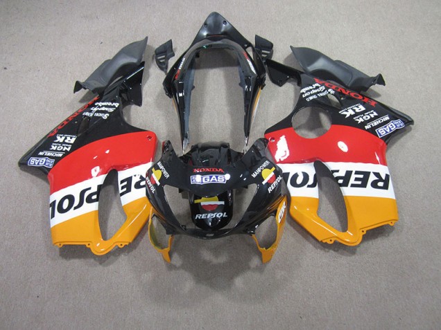 Rot Schwarz Repsol 99-00 Honda CBR600 F4 Motorrad Verkleidung