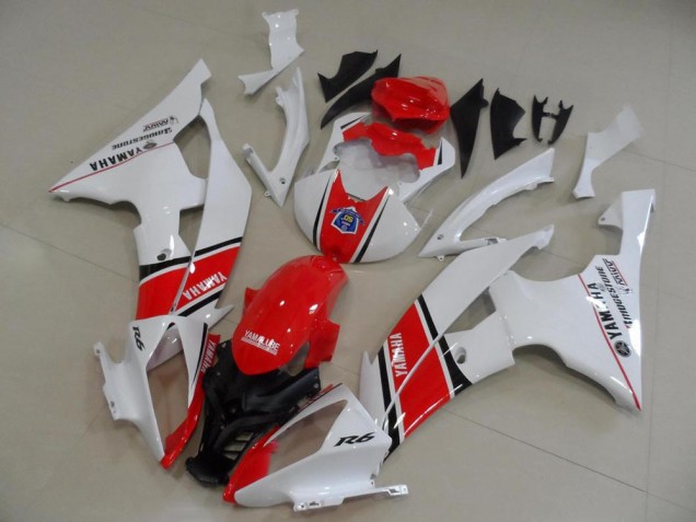 Rot Weiß OEM Stil 08-16 Yamaha YZF R6 Motorrad Verkleidung