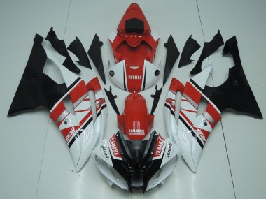 Rot Weiß Schwarz 08-16 Yamaha YZF R6 Motorrad Vollverkleidung