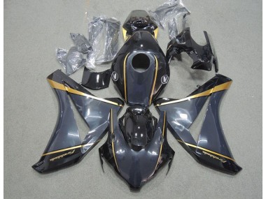 Schwarz Gold Feuerklinge 08-11 Honda CBR1000RR Motorrad Verkleidung