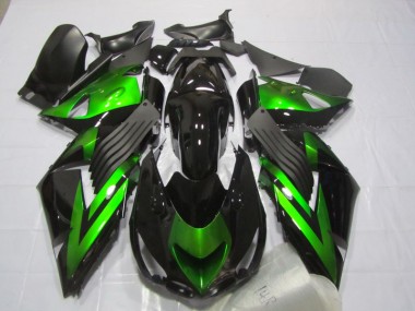 Schwarz Grün 06-11 Kawasaki ZX14R ZZR1400 Motorrad Verkleidung