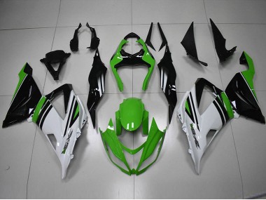 Schwarz Grün Weiß 13-18 Kawasaki ZX6R Motorrad Verkleidung