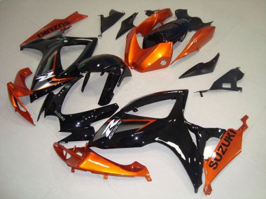 Schwarz Orange 06-07 Suzuki GSXR 750 Motorrad Verkleidungen