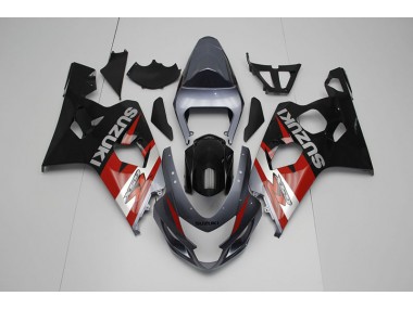 Schwarz Rot 04-05 Suzuki GSXR 750 Motorrad Verkleidung