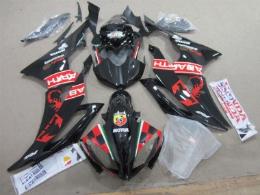 Schwarz weißes Motul 08-16 Yamaha YZF R6 Motorrad Verkleidung