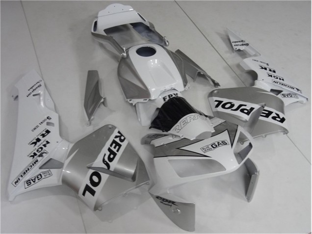 Silver Weiß Schwarz Repsol 03-04 Honda CBR600RR Motorrad Verkleidung