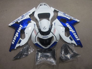 Weiß Blau Motul 01-03 Suzuki GSXR 600 Motorrad Verkleidungen