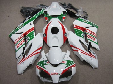 Weiß Rot Castrol 04-05 Honda CBR1000RR Motorrad Verkleidung