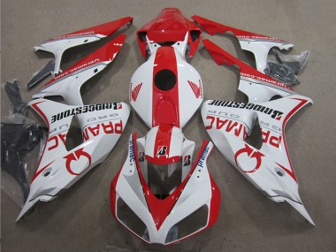 Weiß Rot PRAMAC 06-07 Honda CBR1000RR Motorrad Verkleidung